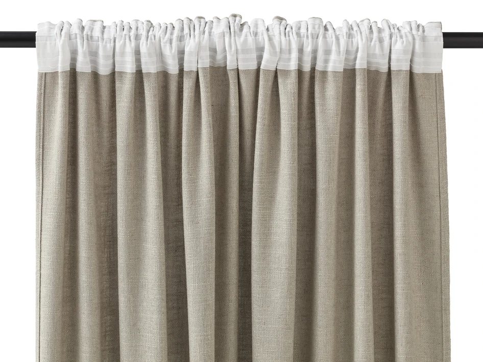 Linnelle - Gardin, 2-pack, 140x250 cm - Beige