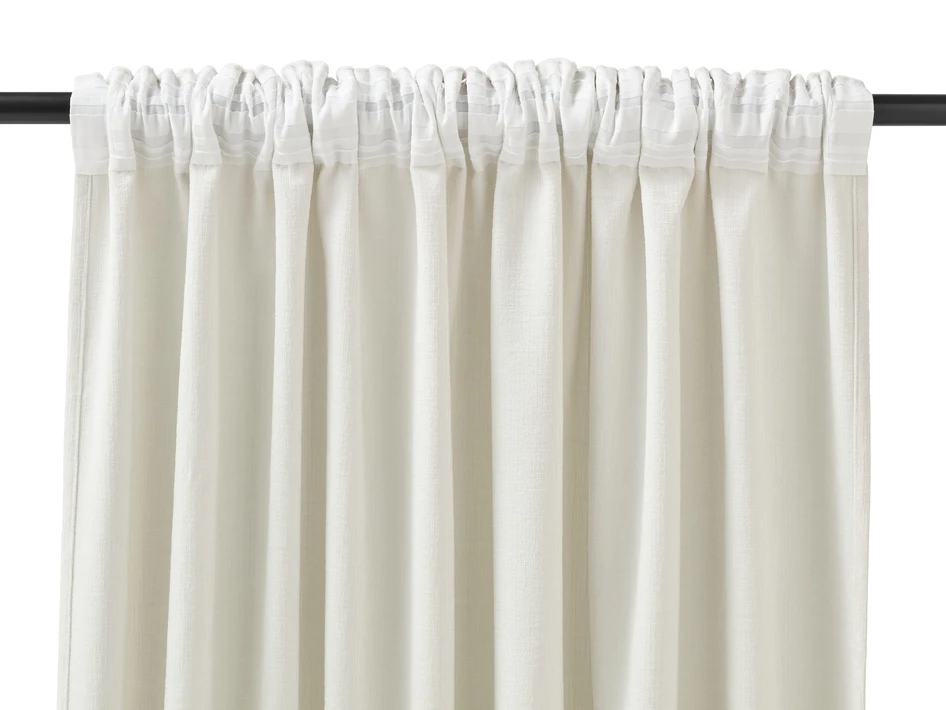 Carla - Gardin, 2-pack, 140x300 cm - Vit