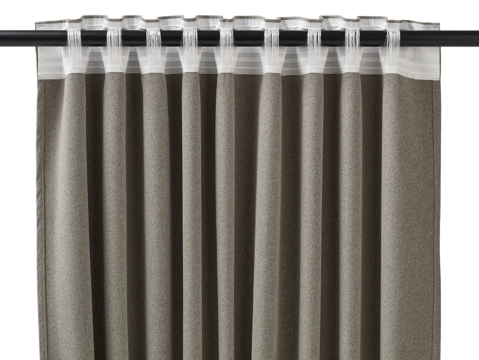 Dawn - Mörkläggningsgardin, 2-pack,135x300 cm - Brun