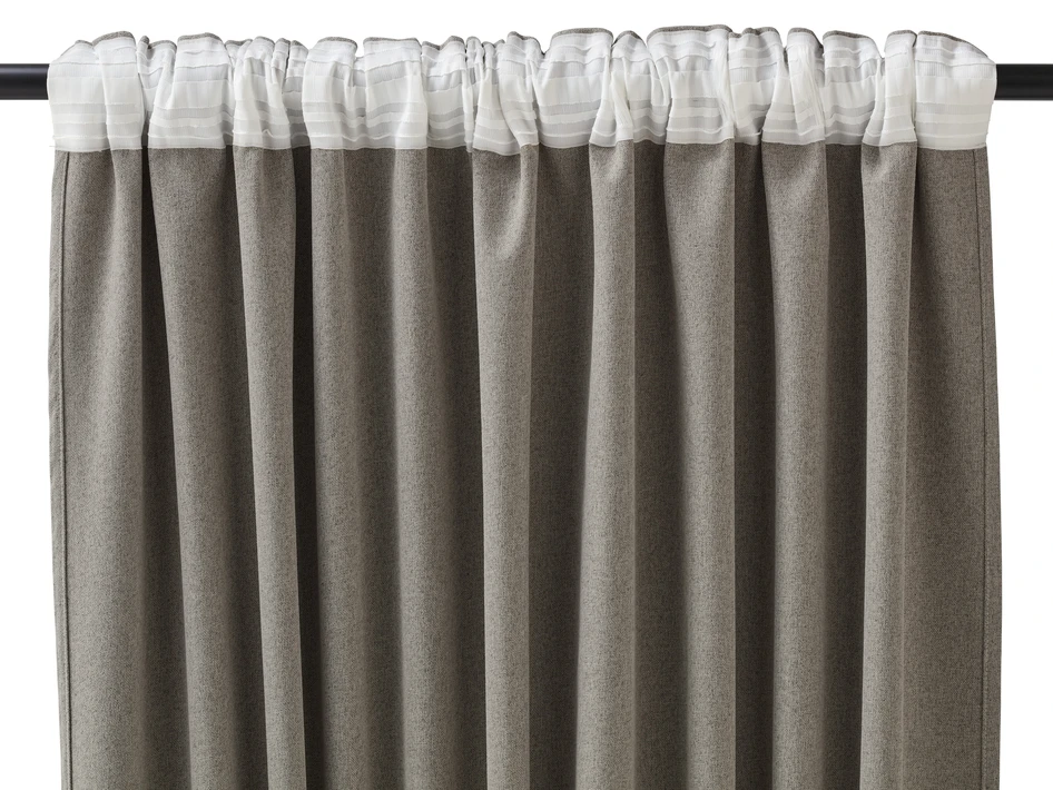 Dawn - Mörkläggningsgardin, 2-pack,135x300 cm - Brun