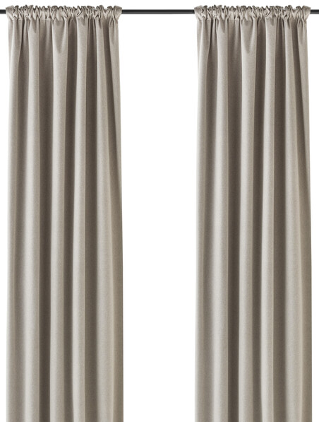 Dawn - Mörkläggningsgardin, 135x300 cm, 2-pack - Beige