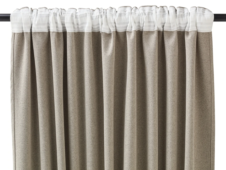 Dawn - Mörkläggningsgardin, 2-pack,135x300 cm - Beige