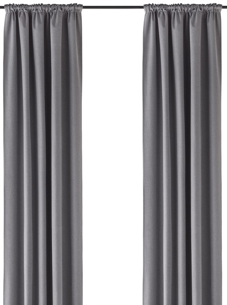 Dawn - Mörkläggningsgardin, 135x300 cm, 2-pack - Grå