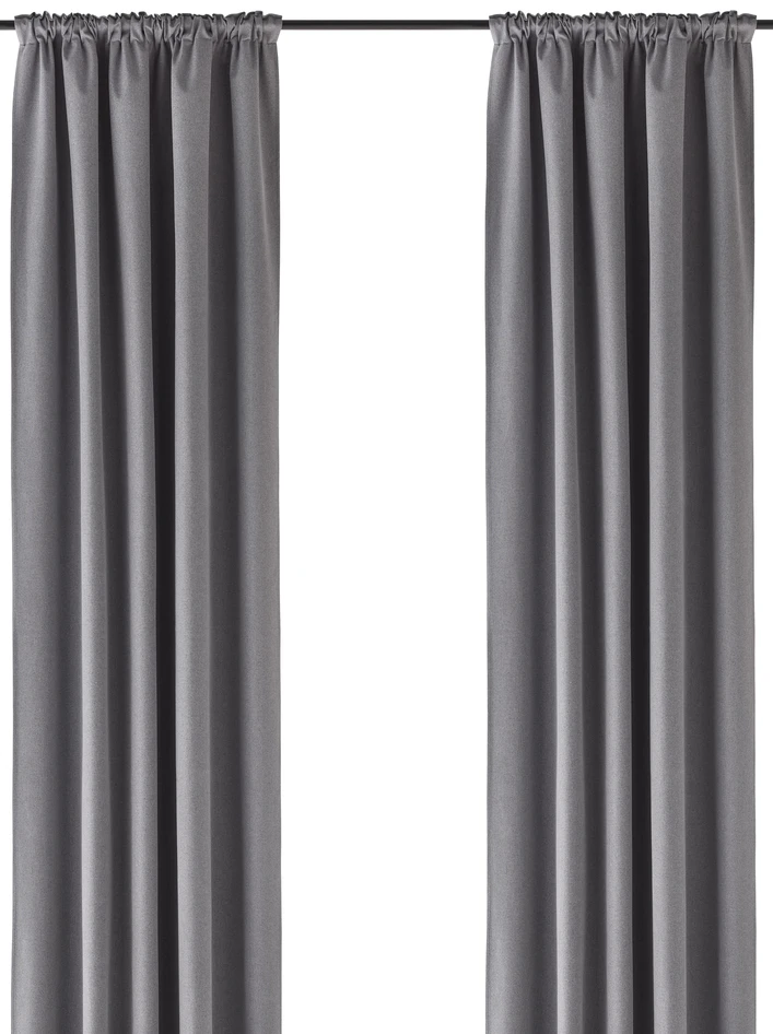 Dawn - Mörkläggningsgardin, 2-pack,135x300 cm - Grå