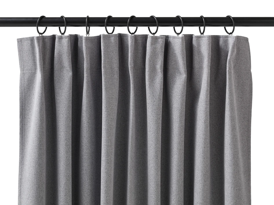 Dawn - Mörkläggningsgardin, 2-pack,135x300 cm - Grå
