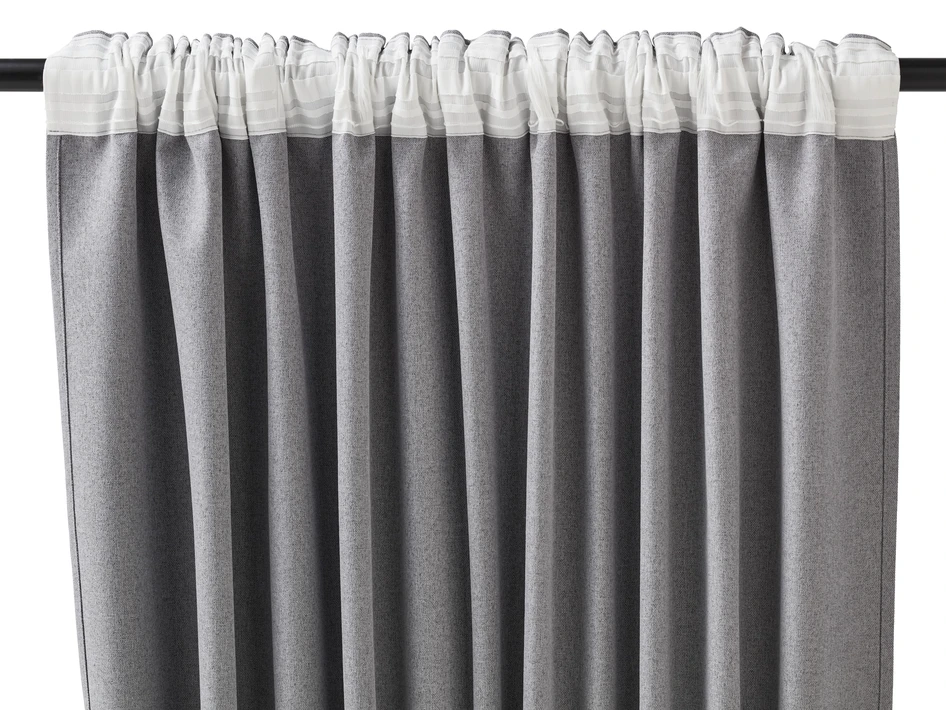 Dawn - Mörkläggningsgardin, 2-pack,135x300 cm - Grå