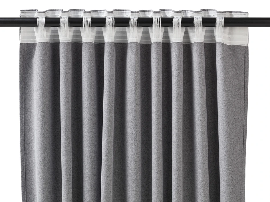 Dawn - Mörkläggningsgardin, 2-pack,135x300 cm - Grå