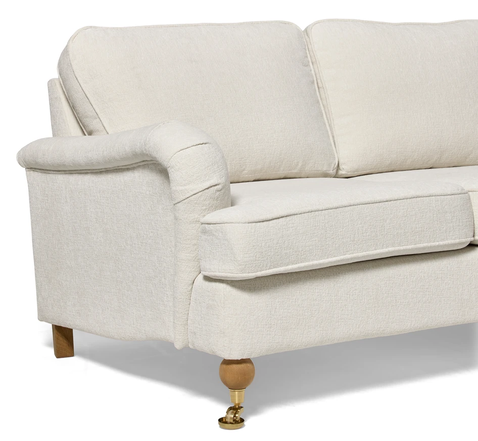 Kingston - 3-sits soffa svängd - Vit