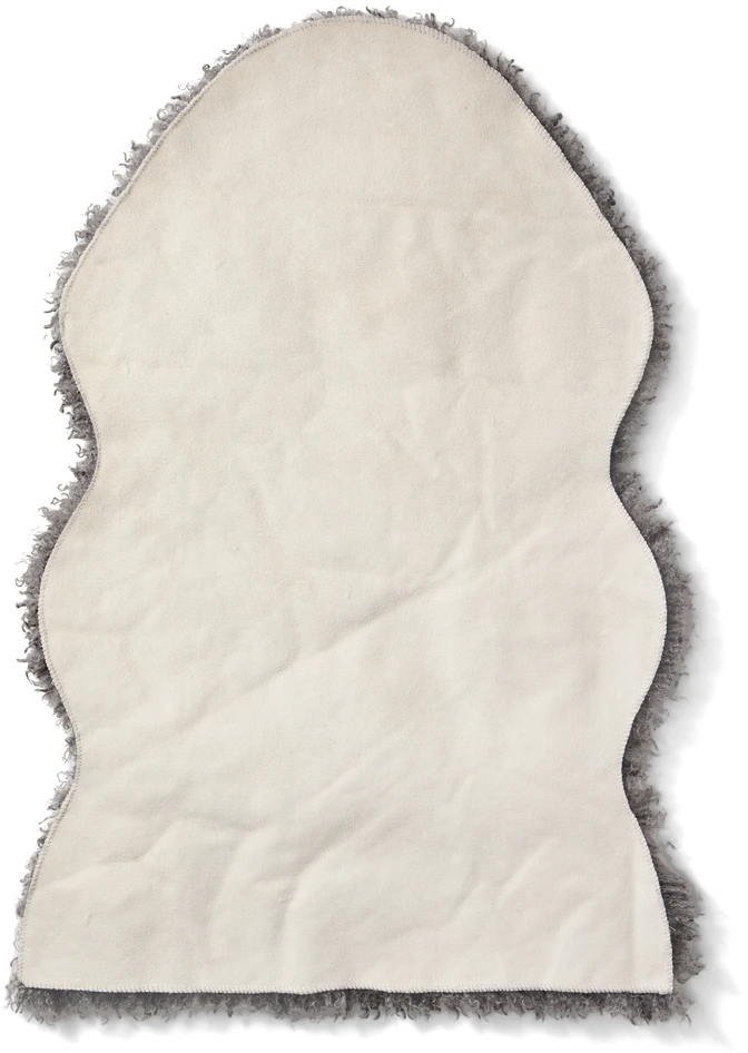 Curly - Konstfäll, lockig, B60 L90 cm - Grå