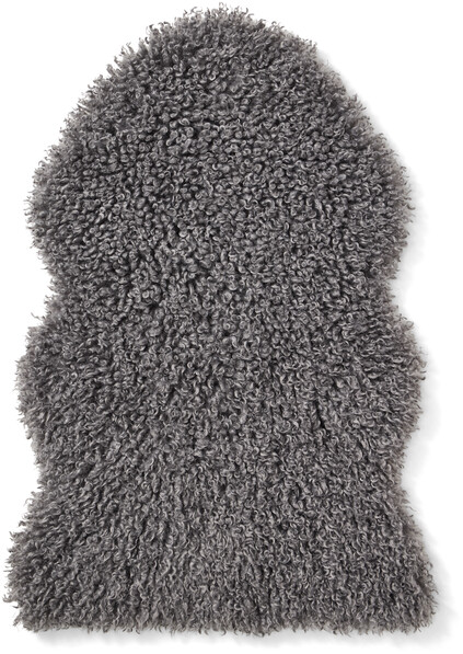 Curly - Konstfäll, lockig, B60 L90 cm - Grå