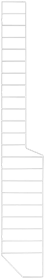 Wera  - Konsol till vägghyllplan, golvgavel D 18-30, H 198,4 cm - Vit