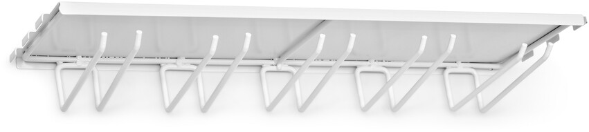 Wera - Vägghyllplan med spjut/hängare, 60x18x6,5 cm - Vit