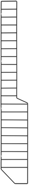 Wera  - Konsol till vägghyllplan, golvgavel D 18-30, H 198,4 cm - Svart