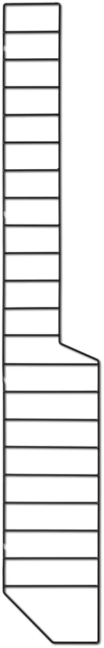 Wera  - Konsol till vägghyllplan, golvgavel D 18-30, H 198,4 cm - Svart