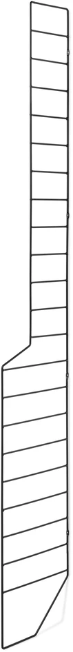 Wera  - Konsol till vägghyllplan, golvgavel D 18-30, H 198,4 cm - Svart