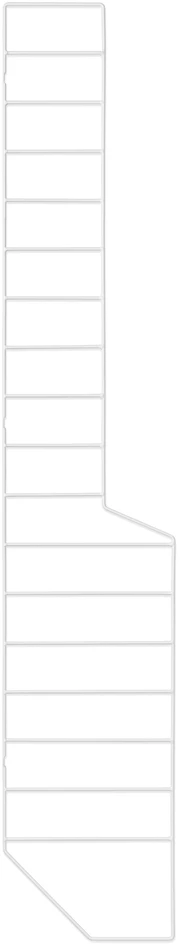 Wera - Konsol till vägghyllplan, golvgavel D 18-30, H 164 cm - Vit