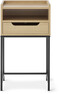 Plint - Sängbord med 1 låda & 1 hylla, 40x30x25 cm - Beige