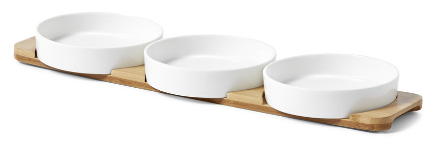 Rafaela - Serveringsset, 48,5x14,5 cm - Vit