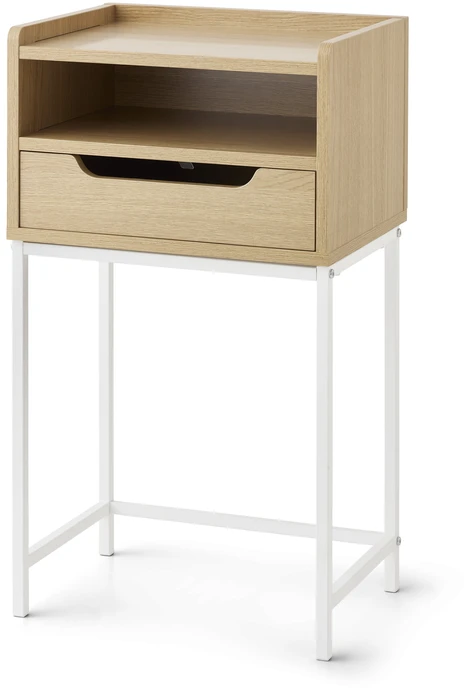 Plint, Sängbord med 1 låda & 1 hylla, 40x30x25 cm