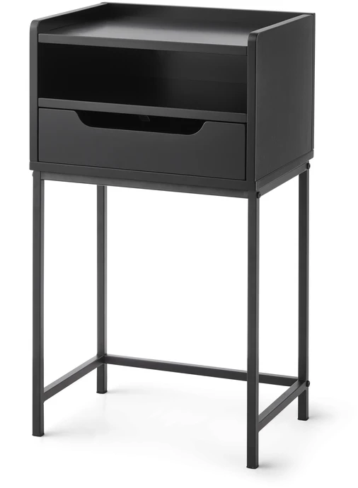 Plint, Sängbord med 1 låda & 1 hylla, 40x30x25 cm