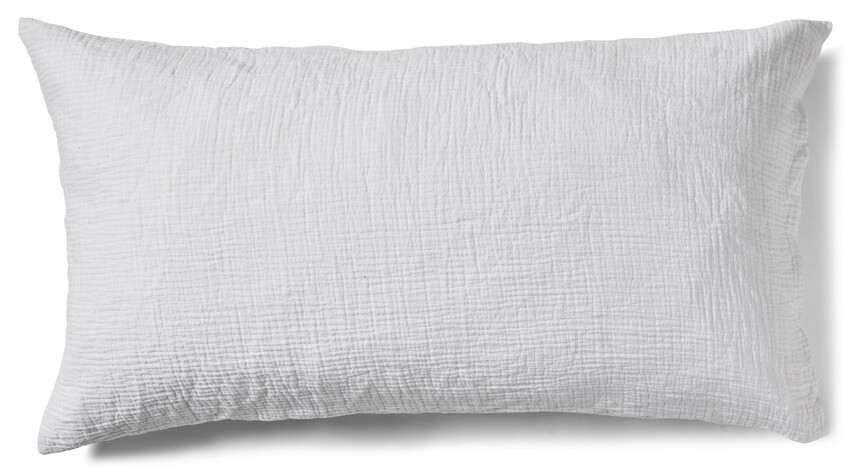 Adelia - Örngott i muslin, 50x90 cm - Vit