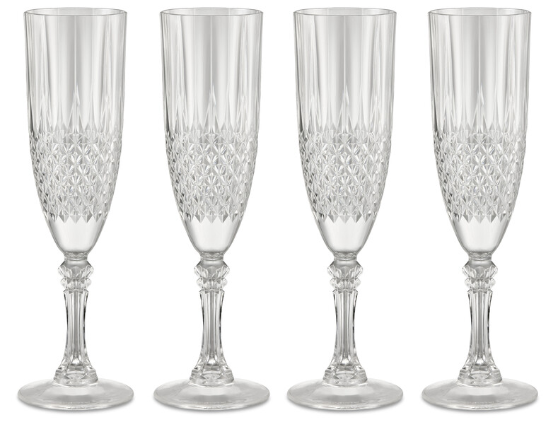 Silvia - Champagneglas, H 22,5 Ø 5,9 cm, 21,5 cl, 4-pack - Vit