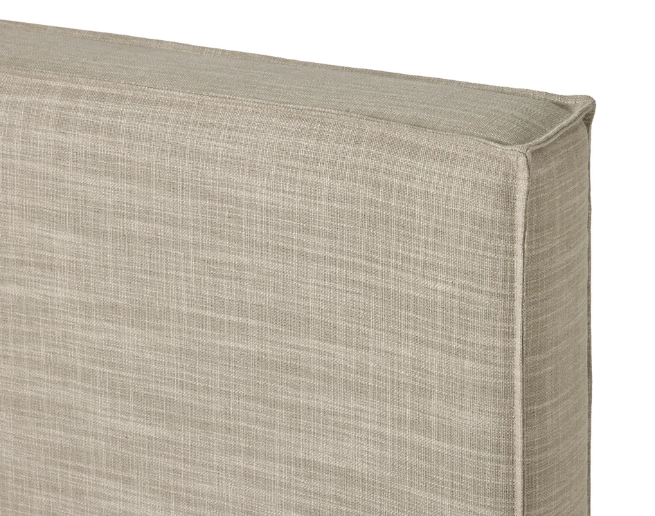 Delux sign - Sängram inkl. gavel med resårkassett Delux Dream och bäddmadrass Sleep, enkelsäng, bäddmått 120 cm - Beige