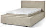 Delux Sign - Sängram inkl. gavel med resårkassett Delux Dream och bäddmadrass Cool Comfort, enkelsäng, bäddmått 120 cm - Beige