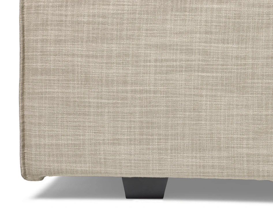 Delux sign - Sängram inkl. gavel med resårkassett Delux Dream och bäddmadrass Sleep, enkelsäng, bäddmått 120 cm - Beige