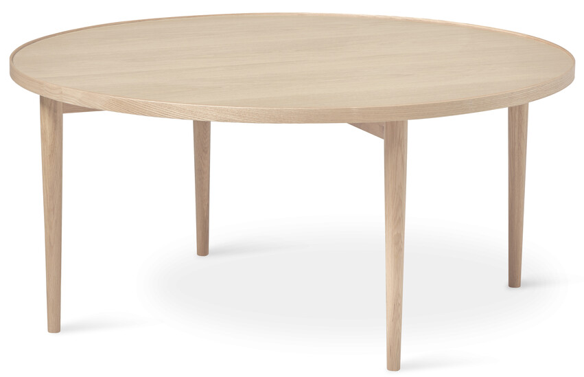 Tuva - Soffbord, Ø 100 H 46 cm - Vit