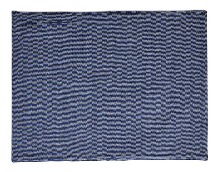 Herringbone - Tablett i bomull, 35x45 cm - Blå