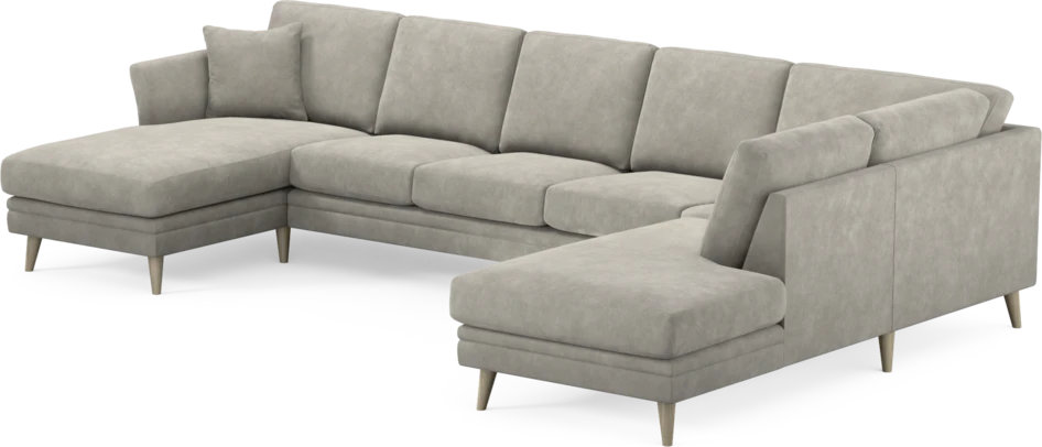 Eden - 3-sits soffa med schäslong vänster och divan höger - Grå