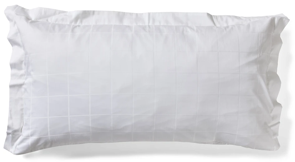 Grand - Örngott till hotellkudde i bomullssatin, 50x90 cm - Vit