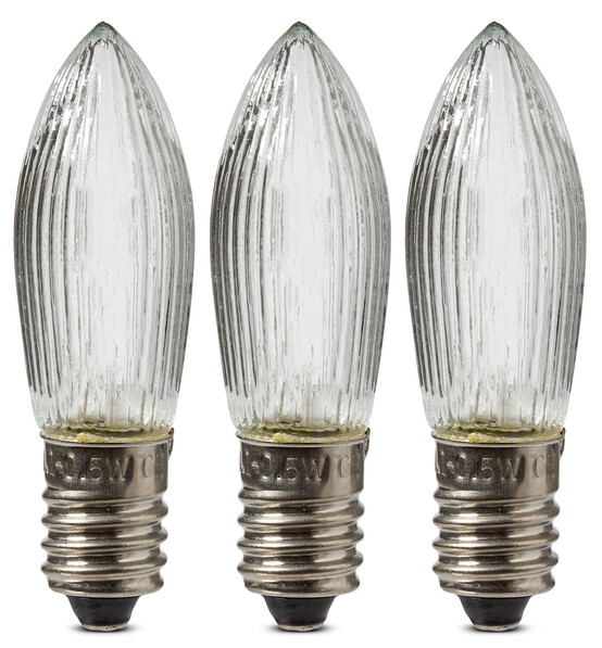 Tillbehör - Ljuskälla E10, LED, 0,5W, 3-pack - Vit