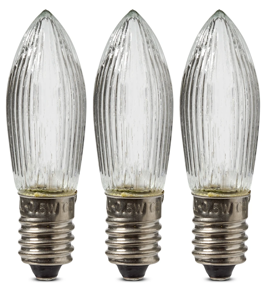 Tillbehör - Ljuskälla E10, LED, 0,5W, 3-pack - Vit