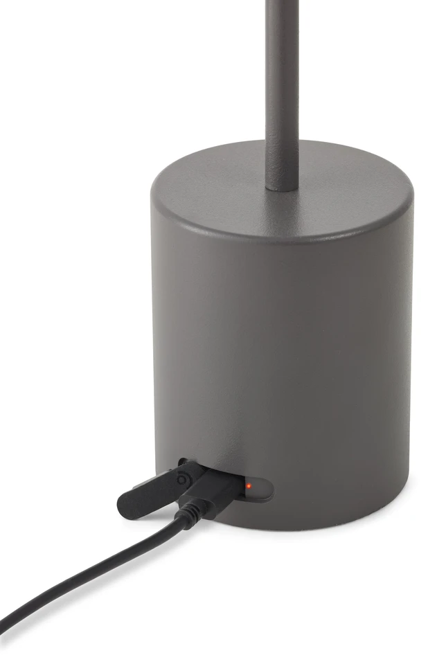 Acke  - Portabel bordslampa, H33 Ø17 cm - Grå