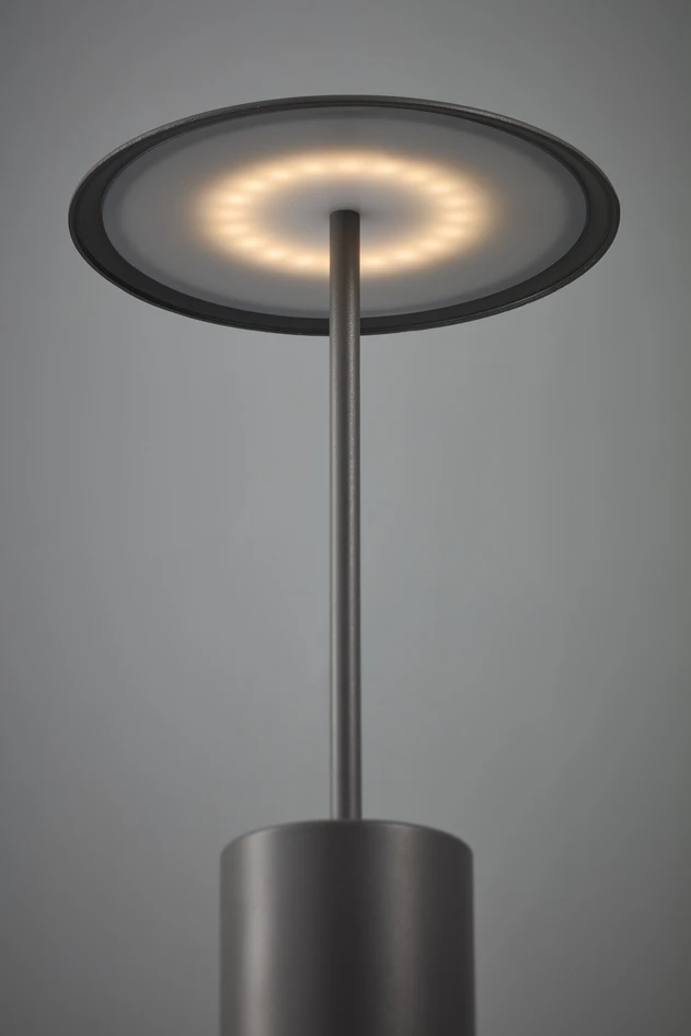 Acke  - Portabel bordslampa, H33 Ø17 cm - Grå
