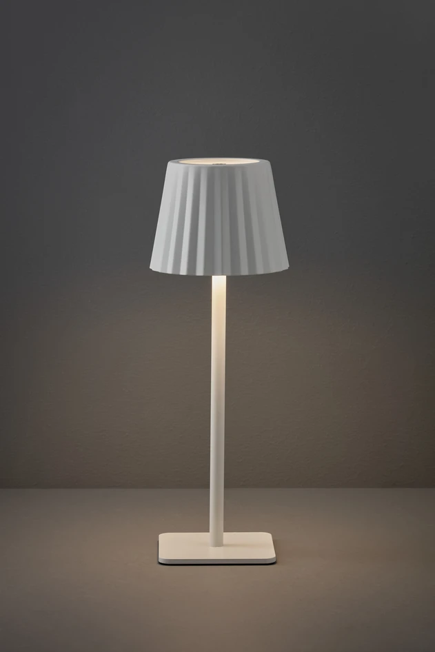 Freja - Portabel bordslampa, H32,5 Ø10,6 cm - Vit
