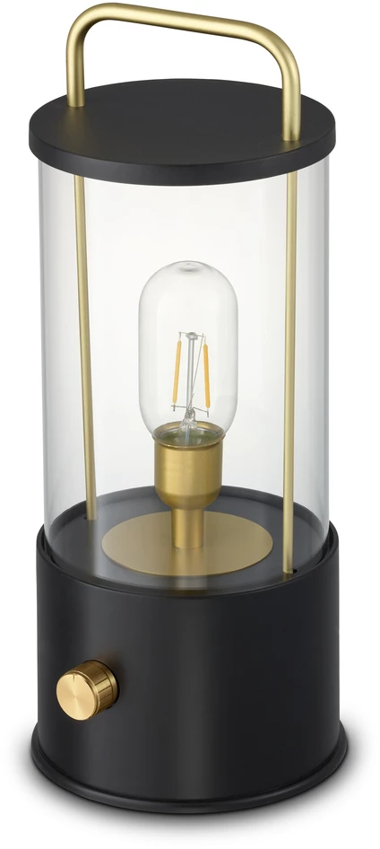 Vinga - Portabel bordslampa, H35 Ø14,5 cm - Svart