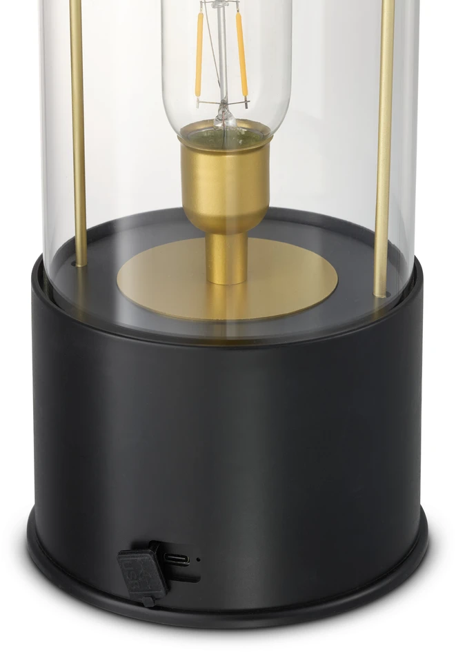 Vinga - Portabel bordslampa, H35 Ø14,5 cm - Svart