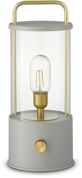 Vinga - Portabel bordslampa, H35 Ø14,5 cm - Grå