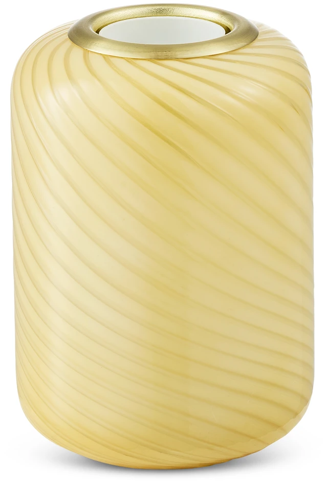 Ina - Bordslampfot, H12,5 Ø9 cm - Gul