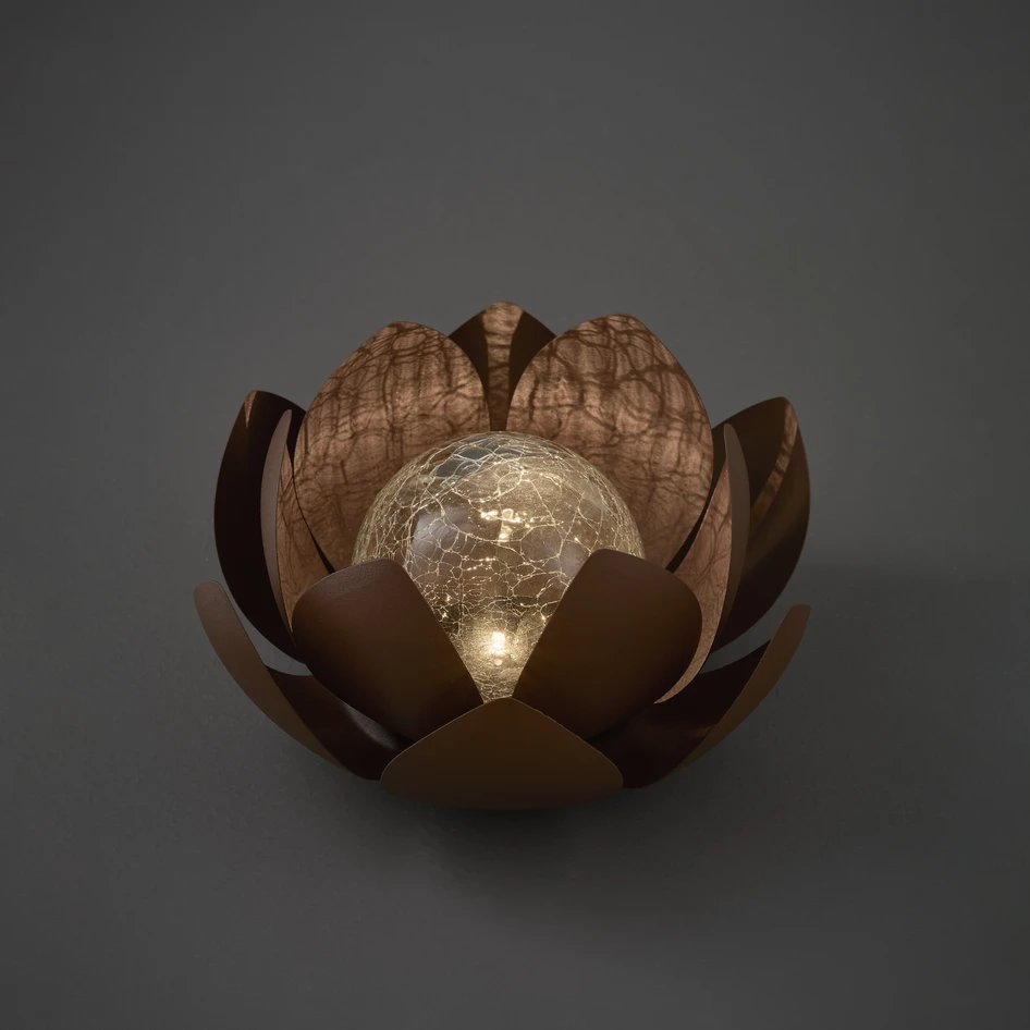 Lutea - Solcellsbelysning, H14 Ø19 cm - Orange