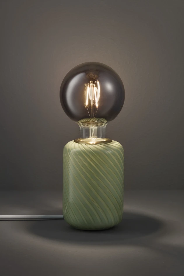 Ina - Bordslampfot, H12,5 Ø9 cm - Grön