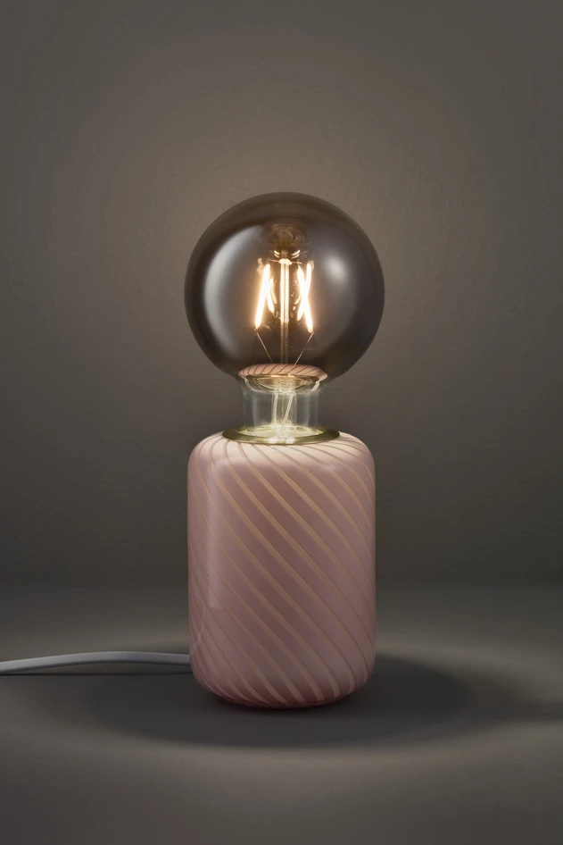 Ina - Bordslampfot, H12,5 Ø9 cm - Rosa