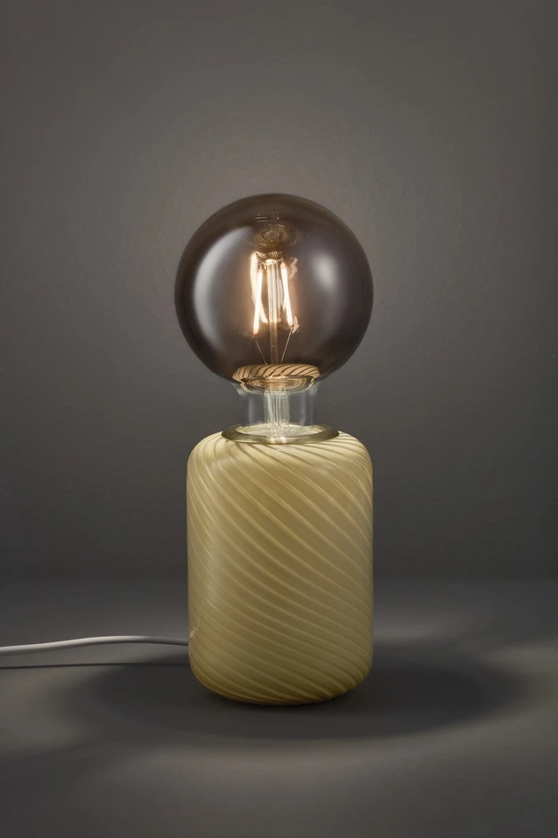 Ina - Bordslampfot, H12,5 Ø9 cm - Gul