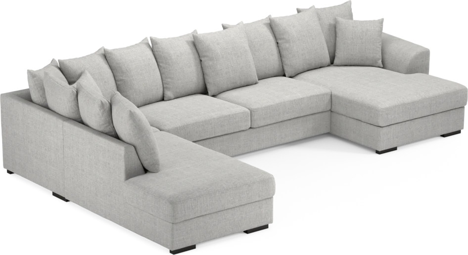 Town - 3-sits soffa med divan vänster och schäslong höger - Grå