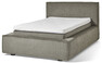 Delux Sign - Sängram inkl. gavel med resårkassett Delux Sense och bäddmadrass Sleep, enkelsäng, bäddmått 120 cm - Beige