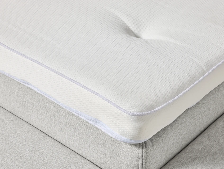 Delux sign - Sängram inkl. gavel med resårkassett Delux Dream och bäddmadrass Sleep, enkelsäng, bäddmått 120 cm - Beige