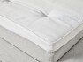Delux Sign - Sängram inkl. gavel med resårkassett Delux Exclusive och bäddmadrass Cool Comfort, enkelsäng, bäddmått 120 cm - Beige